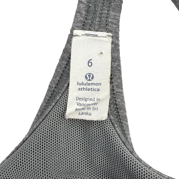 LULULEMON Power Y Tank Heathered Slate Size 6 - Picture 7 of 9